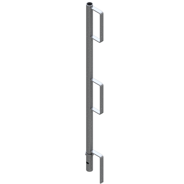 SET | with 1 multi safety clamp | and guardrail post | Single item:Multi railing post